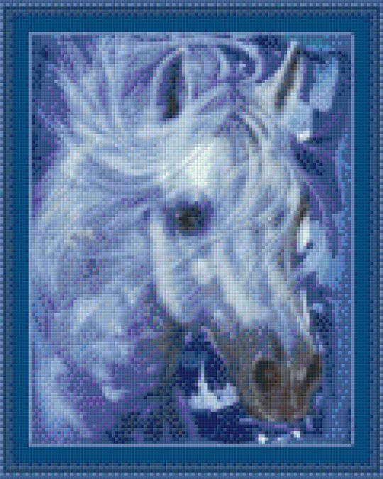 Fiery Horse [9] Nine Baseplates Pixelhobby Mini mosaic Art Kit